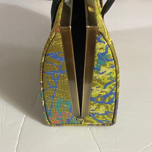 Kristen Lee Designs, Water Knabe, Silk Floral, Mini Bag, Satchel, RARE, like new - Picture 4 of 13